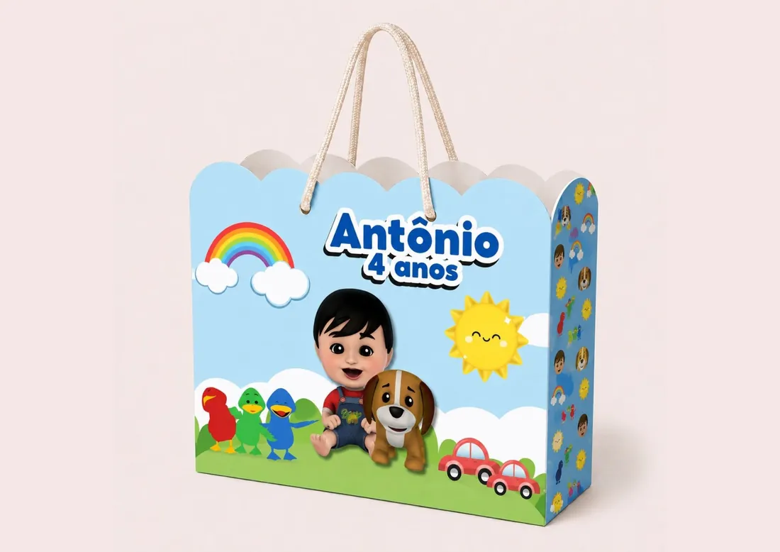 Sacola personalizada real, tema exclusivo
