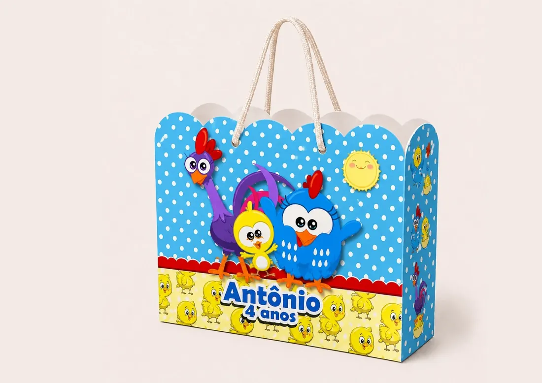 Sacola personalizada real, tema exclusivo